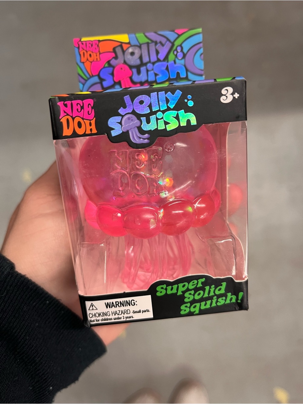 Nee Doh Jolly Squish Super Solid Squish Toy - Pink